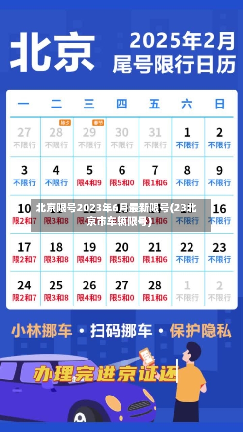 北京限号2023年6月最新限号(23北京市车辆限号)-第2张图片