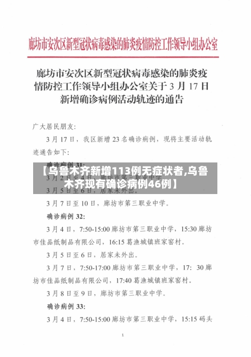 【乌鲁木齐新增113例无症状者,乌鲁木齐现有确诊病例46例】-第3张图片