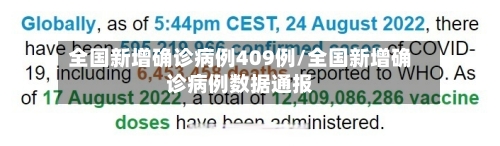 全国新增确诊病例409例/全国新增确诊病例数据通报