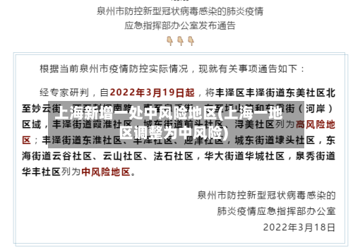 上海新增一处中风险地区(上海一地区调整为中风险)-第3张图片