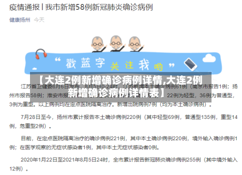 【大连2例新增确诊病例详情,大连2例新增确诊病例详情表】