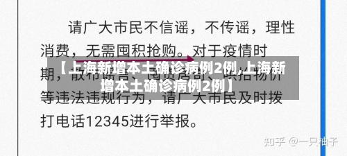 【上海新增本土确诊病例2例,上海新增本土确诊病例2例】-第3张图片