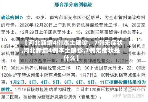 【河北新增4例本土确诊	、7例无症状,河北新增4例本土确诊,7例无症状是什么】-第2张图片