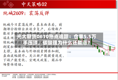 光大期货0610热点追踪：仓单5.5万手压顶，碳酸锂为什么还能涨？