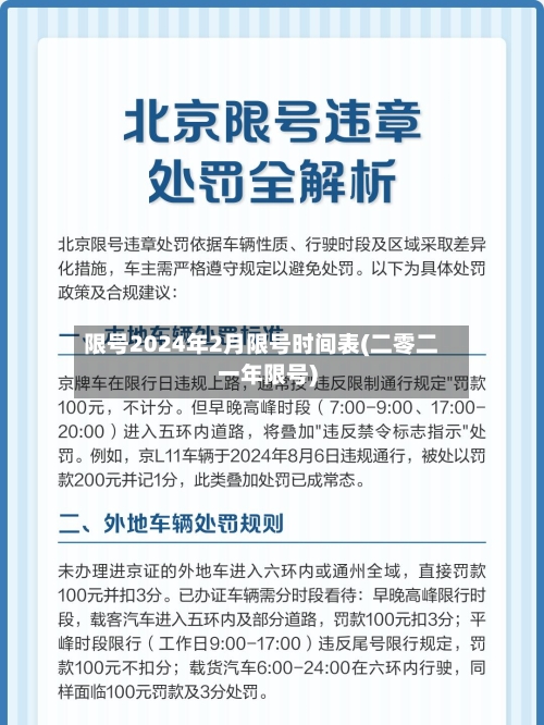 限号2024年2月限号时间表(二零二一年限号)-第2张图片
