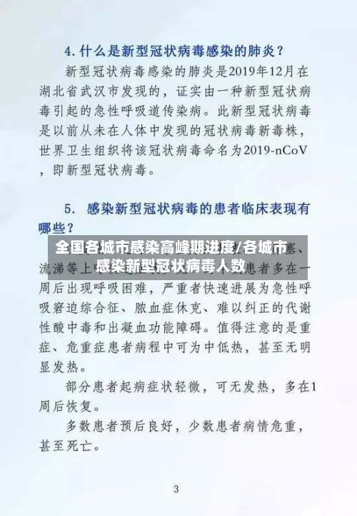 全国各城市感染高峰期进度/各城市感染新型冠状病毒人数-第2张图片