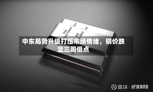 中东局势升级打压市场情绪	，铜价跌至三周低点-第2张图片