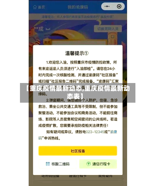 【重庆疫情最新动态,重庆疫情最新动态表】-第2张图片