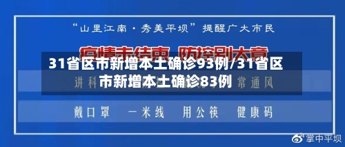 31省区市新增本土确诊93例/31省区市新增本土确诊83例